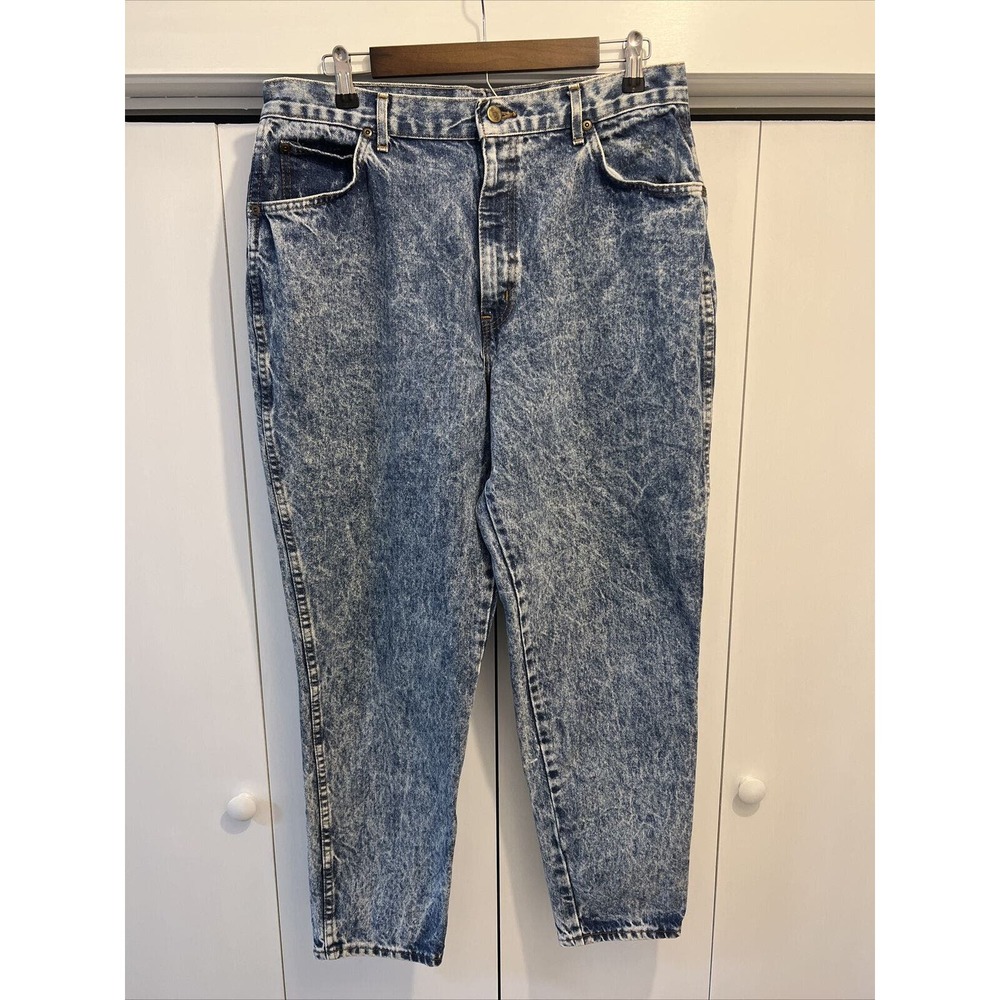VTG Chic Mom Jeans ACID WASH High Rise 80’s Made In The USA‎ ~ Sz 20 34x30